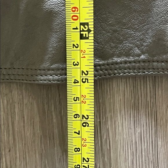 Rino Pelle Women Gray Taupe Faux Leather Moto Jacket Bikercore Outdoor Causal - Picture 13 of 14